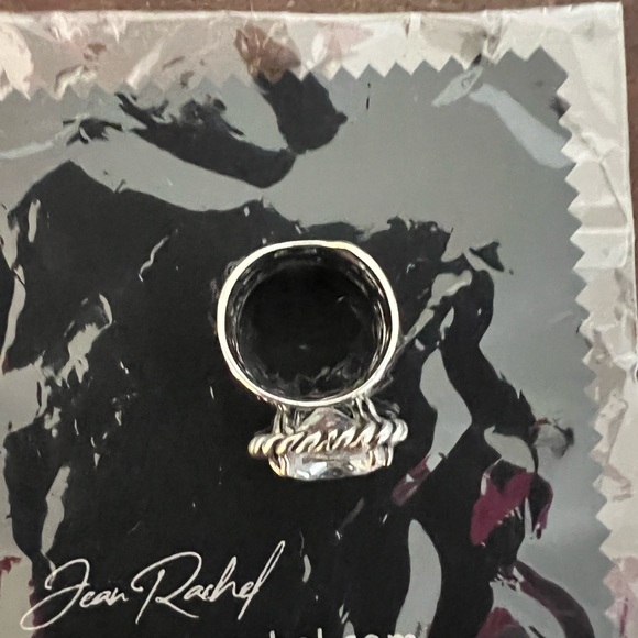 Jean Rachel Silver Ring with Brilliant Clear Stone - Picture 3 of 4